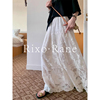 法国rixorane私藏挚爱⭐法式白色，蕾丝高腰半身裙，女a字气质长裙子