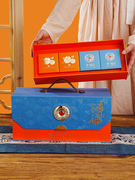 手提双层十粒装国庆中秋月饼礼盒空盒苏式糕点包装盒LOGO定制