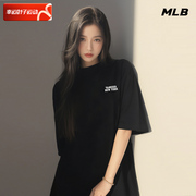 MLB圆领短袖女装2024夏季运动服宽松透气T恤休闲半袖上衣潮