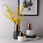 现代简约陶瓷花瓶干花插花轻奢家居摆件装饰品样板房客厅摆设花器