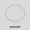 KLINKLIN原创双层菱形坠饰男女甜酷项链叠戴小众设计高级感锁骨链