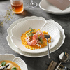 舍里纯色高级感深盘西餐大号汤盘家用创意花型菜盘子水果碗沙拉碗