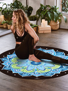 梵茂天然橡胶圆形瑜伽垫防滑专业健身瑜珈地毯打坐冥想垫禅修垫子