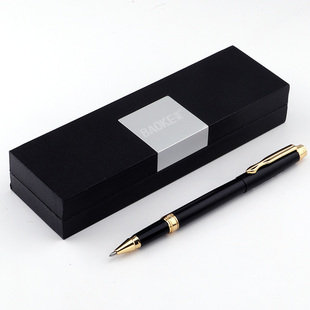 宝克baoke中性笔0.7mm签名笔u系列黑色，pc109商务111金属签字笔高档礼盒，送礼办公文具用品124银色可定制logo