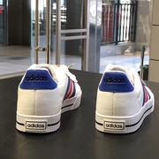 Adidas阿迪达斯男子夏季低帮经典透气耐磨白蓝休闲板鞋H04578