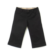 4件100元区 自然元素纯棉黑色休闲中裤职业裤子