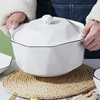 汤碗家用高级感双耳大碗创意陶瓷餐具带盖汤盆2024大号汤面碗