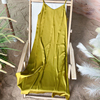 2024年春夏季纯色无袖吊带裙气质连衣裙女海边度假沙滩裙长裙