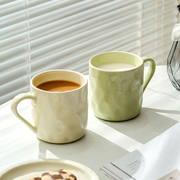 奶油风马克杯家用办公室，咖啡杯创意水杯陶瓷水杯，情侣杯子2024
