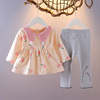 婴儿童装秋季女宝宝洋气，套装1-3岁女童秋装，小女孩衣服公主两件套2