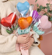 母亲节玫瑰爱心花朵束气球，520情人节幼儿园，送妈妈老师礼物手工diy