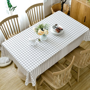 北欧简约餐桌布防水防油防烫免洗桌布，茶几pvc台布棉麻小清新布艺