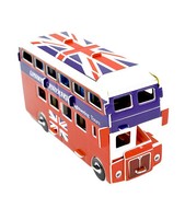 3d立体拼图双层巴士纸质汽车模型 儿童益智创意diy拼装拼插玩具男