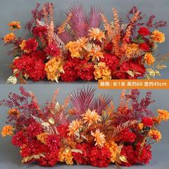 婚庆成品排花牡丹花排装饰挂花路引仿真花艺酒店花墙T台道具