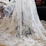 刺绣蕾丝花服d料婚纱手工，面iy材料，边装桌布窗.帘装饰布料