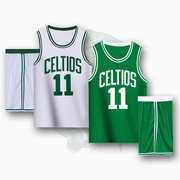 凯尔特人篮球服套装，11号欧文5加内特比赛队服，绿色衣男女儿童定制