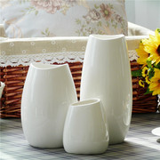 现代简约景德镇白色陶瓷花瓶餐桌，客厅插花水养，装饰品卧室居家摆件