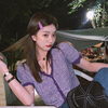 韩版复古洋气气质百搭短袖撞色V领短款紫色冰丝针织衫T恤上衣女夏