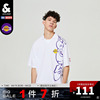 杰克琼斯奥特莱斯秋NBA联名湖人队胶印图案装饰舒适T恤222306001