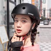 2024夏天滑板安全帽机车安全帽，自行f车电动车滑板车头盔安全帽子
