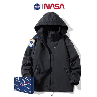 nasa冲锋衣男女户外登山服外套可拆卸帽子防风防水夹克女秋冬防雨