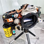 怀旧复古朋克相机摆件机械制作老物件手工艺品收藏创意金属装饰品