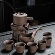 新懒人青瓷石磨自动旋转出水功夫茶具套装紫砂整套陶瓷茶壶茶