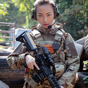 女款迷彩蛙服战术套装，军迷户外防刮野战作训服特种兵作战cs套装