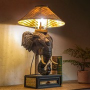 东南亚大象台灯卧室床头灯泰式创意D个性复古怀旧酒吧酒店装饰台