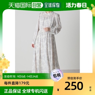 日本直邮honeys女士高领，花朵图案连衣裙高腰，设计显瘦透气舒适