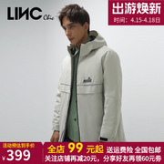 时装周同款LINC金羽杰轻薄短款反季羽绒服男士2035205