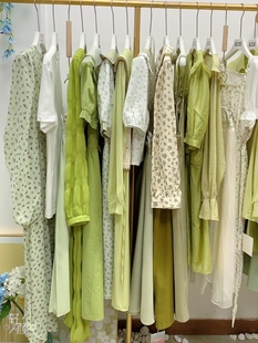 《绿色系1号》200-240号2024春夏女装韩版连衣裙两件套背带裙