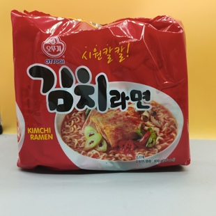韩国进口不倒翁泡菜拉面，600g(5联包)韩式辣白菜方便面泡面速食