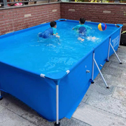 支架家用游泳池大型儿童泳池加厚折叠戏水池户外免充气移动养鱼池