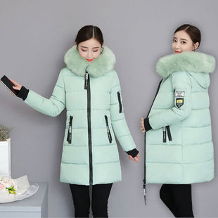冬装2023韩版棉服女大毛领，外套修身显瘦棉衣，中长款大码棉袄潮