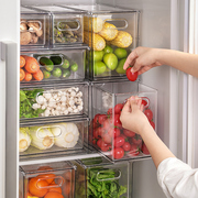 冰箱收纳盒抽屉式厨房冷冻食品鸡蛋，多层收纳盒水果，蔬菜专用保鲜盒