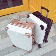 网红复古铝框行李箱女拉杆箱，男学生旅行箱，万向轮箱子韩版密码箱包