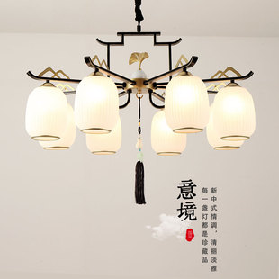 新中式吊灯客厅灯复古中国风酒店大厅别墅复式楼茶楼书房餐厅灯具