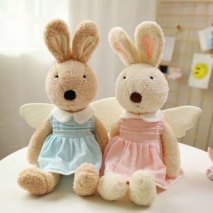 超萌可爱苏克雷兔公仔毛绒玩具天使裙小兔子穿衣布娃娃儿童玩偶女