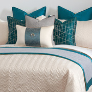 软装家居样板间样板房，床上用品含芯新中式，轻奢现代简约床品套件