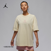 jordan耐克乔丹女子t恤夏季宽松纯棉，休闲刺绣舒适hj3963