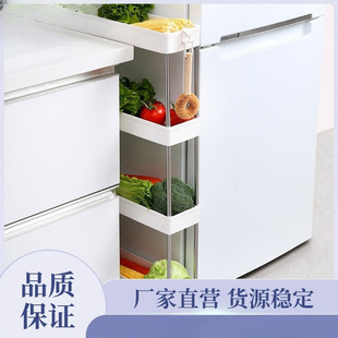 厨房卫生间落地收纳架多层冰箱侧夹缝推拉置物车果蔬菜储物小推车
