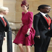 法式宴会小礼服，裙玫红色气质秋装连衣裙平时可穿女王妃同款