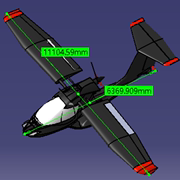 双座6米小型飞机客机3D三维几何数模型螺旋桨飞机Solidworks图纸
