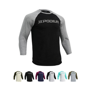 XPODIUM 男女健身吸汗透气运动插肩半袖T恤简约七分袖