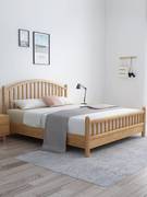 北欧实木床双人1.8米1.5单人温莎床现代简约日式主卧室收纳民