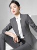 灰色西装外套女2020秋季韩版气质修身西服职业面试小西装套装