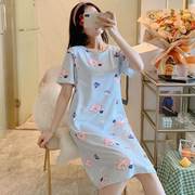 春夏季月子服卡通哺乳连衣裙喂奶衣孕妇睡衣产后外出辣妈款大码装