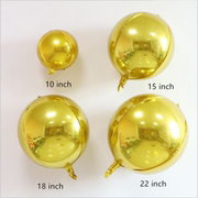 4D钻石球方形气球10寸18寸22寸铝膜结婚布置生日装饰铝箔玫瑰金球