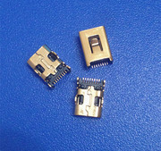 迷你usb  MINI USB 8P  镀金 数据接口 数码配件USB座 4脚插板